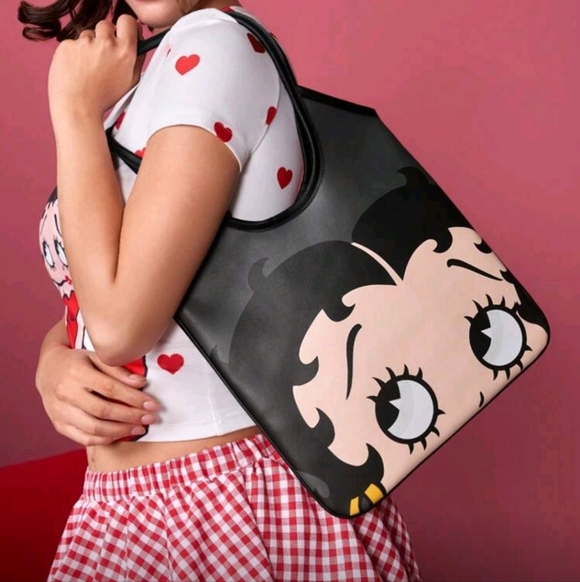 Betty Boop Shoulder Tote Carryall Travel Shopping Bag - Picture 2 of 6